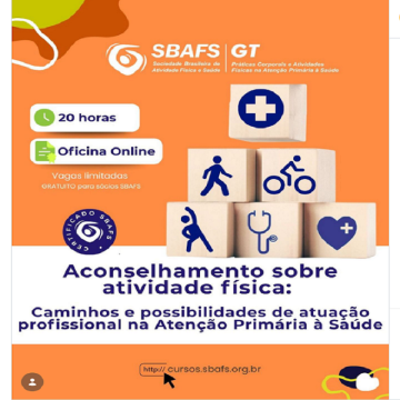 Oficina organizada pelo GT de Práticas Corporais e Atividades Físicas na Atenção Primária