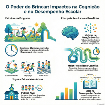 Efeitos dos jogos e brincadeiras na cognição e desempenho escolar de crianças