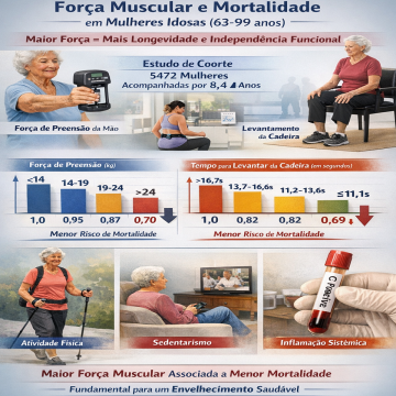 Força muscular e mortalidade em mulheres de 63 a 99 anos