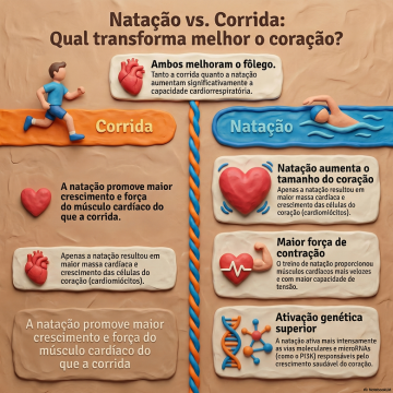 A natação é superior à corrida na indução da hipertrofia cardíaca fisiológica e na melhoria do desempenho miocárdico