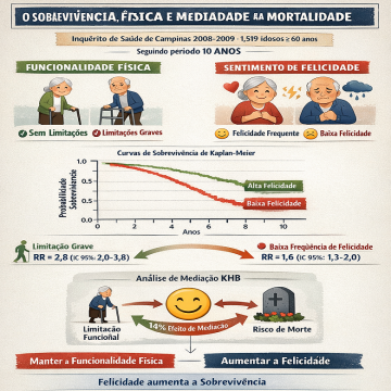 Efeito da felicidade e da incapacidade funcional na sobrevivência de idosos