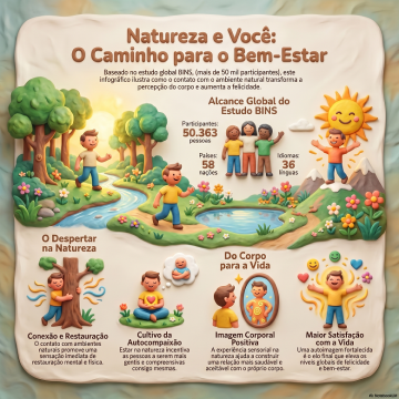 Uma imagem corporal positiva é um caminho entre o contato com a natureza e a satisfação com a vida em 58 nações