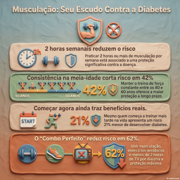 Treinamento de força a longo prazo e risco de diabetes tipo 2