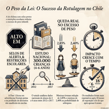 O impacto da abrangente Lei Chilena de rotulagem e publicidade de alimentos sobre o excesso de peso na primeira infância: um estudo de coorte com análise de diferenças em diferenças