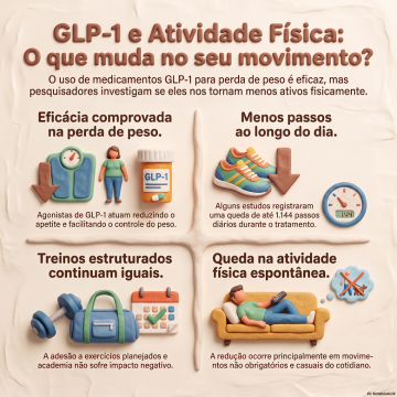 O impacto dos agonistas do receptor do peptídeo-1 semelhante ao glucagon na atividade física objetiva em adultos