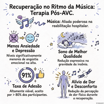Ouvir música e as múltiplas dimensões do bem-estar no AVC agudo – Um ensaio clínico randomizado – Research Letter Neurology