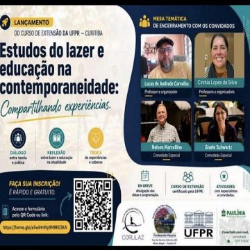 Curso gratuito – Estudos do lazer e educação na contemporaneidade: compartilhando experiências